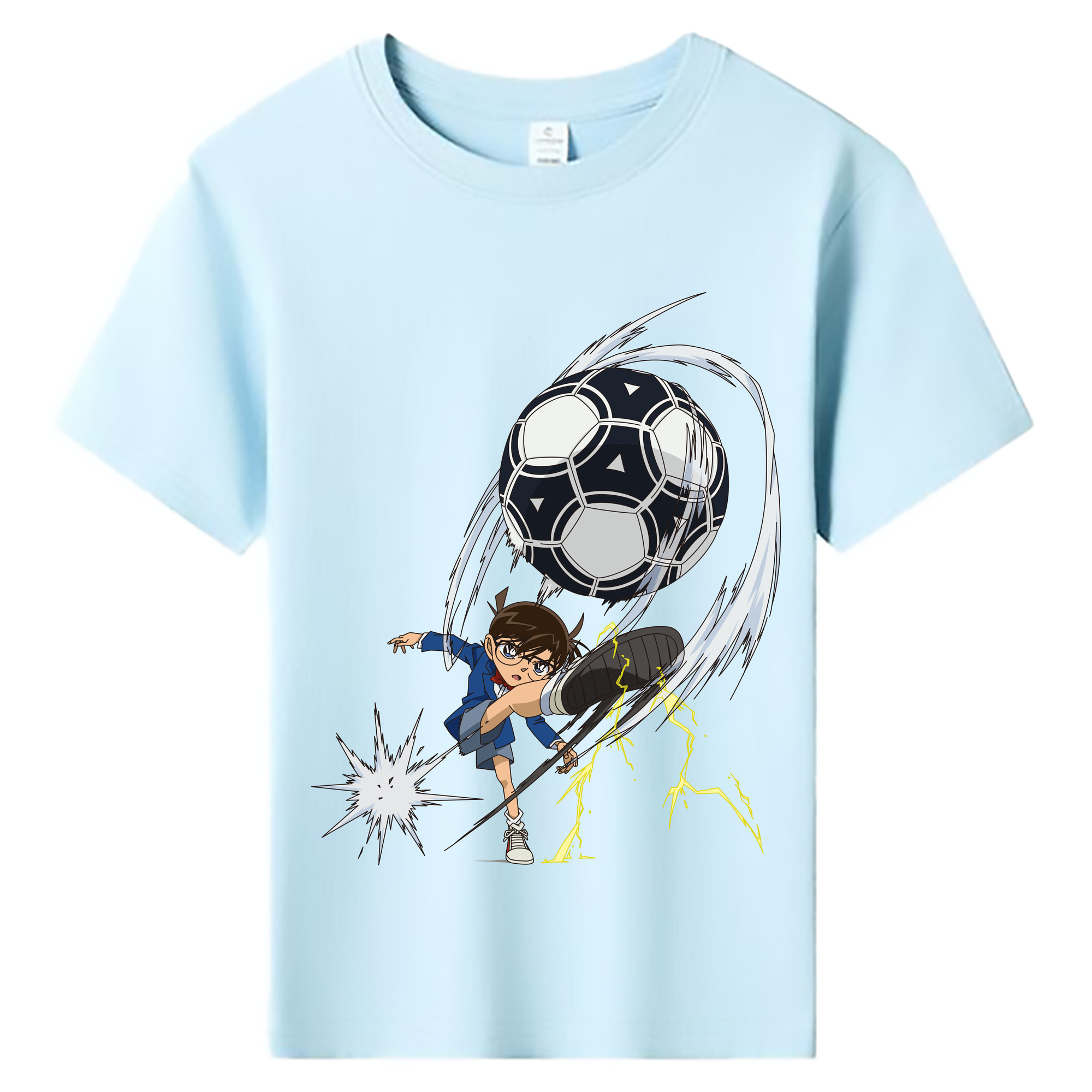 （画像用） 名探偵コナン 江戸川 コナン Detective Conan Conan Edogawa 綿100％キッズTシャツ（フロントプリント）